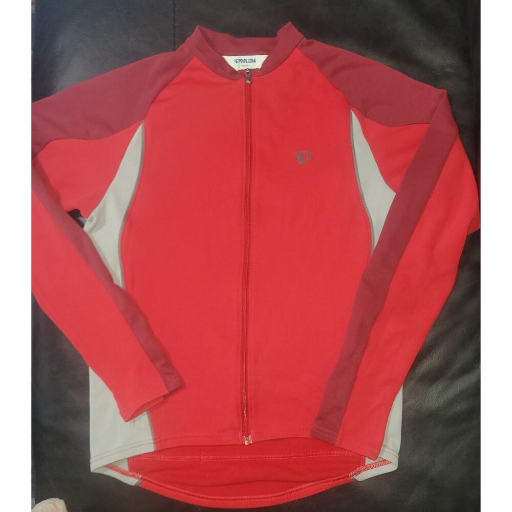 Pearl Izumi Long Sleeve Full Zip Cycling Jersey Size M w/ Pockets Active Outdoor
